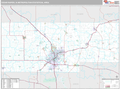 Cedar Rapids Metro Area Digital Map Premium Style